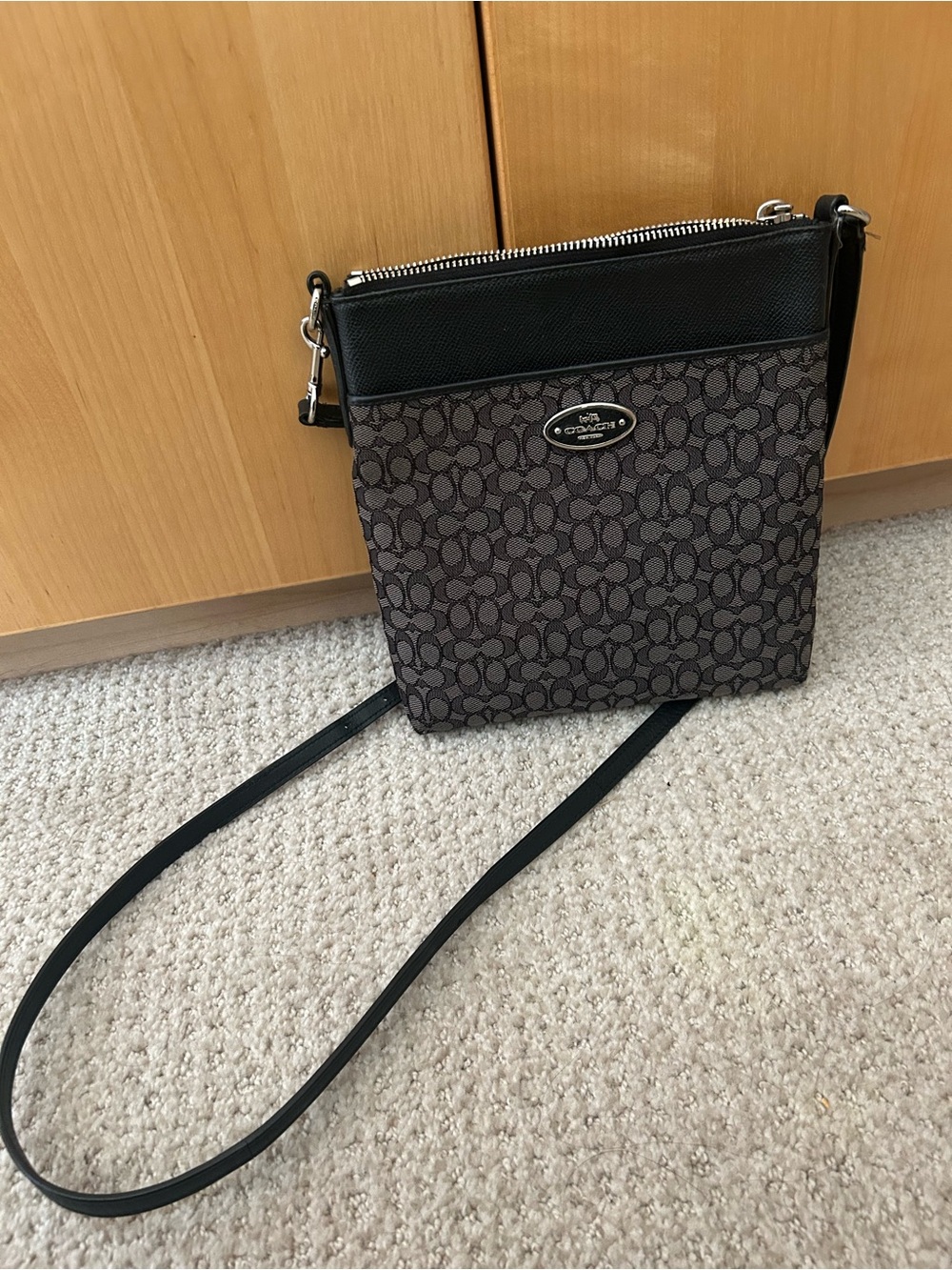 Coach  Black Signature Crossbody